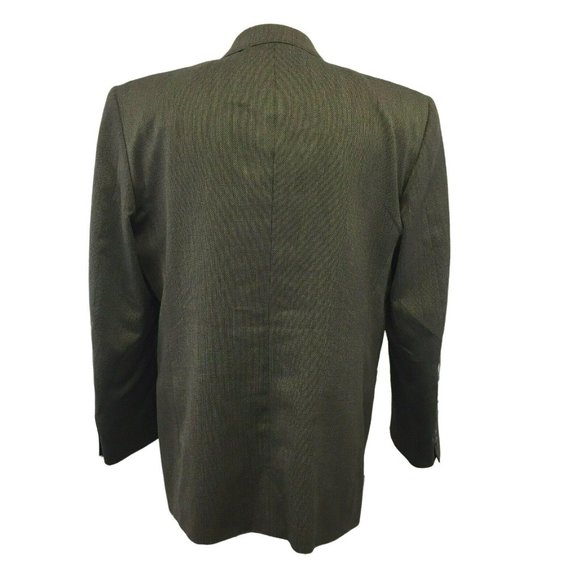 J Ferrar Custom Fit Suit Jacket Blazer Sports Coat Mens 42R Brown Tweed Wool Ble - Picture 3 of 9